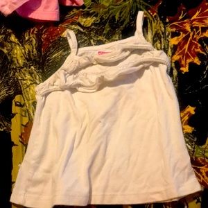 White tank with ruffles size 2